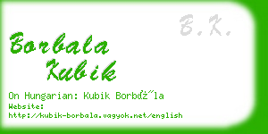 borbala kubik business card